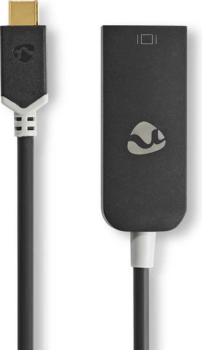 Produktbild Nedis USB Adapter USB 3.2 Gen 1 USB-CT Male DisplayPort Female 0.20 m Round Gold Plated PVC Anthraci (20 cm)