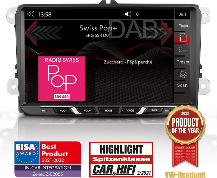 Actual product image Zenec Car radio for VW, Seat, Skoda (Android car, Apple Carplay)