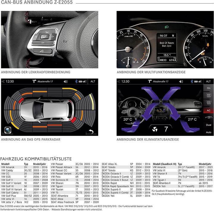 Actual product image Zenec Car radio for VW, Seat, Skoda (Android car, Apple Carplay)