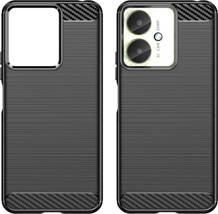 Actual product image Cover-Discount Xiaomi Poco C65 / Redmi 13C - Metal look case black (Xiaomi Poco C65, Xiaomi Redmi 13C)