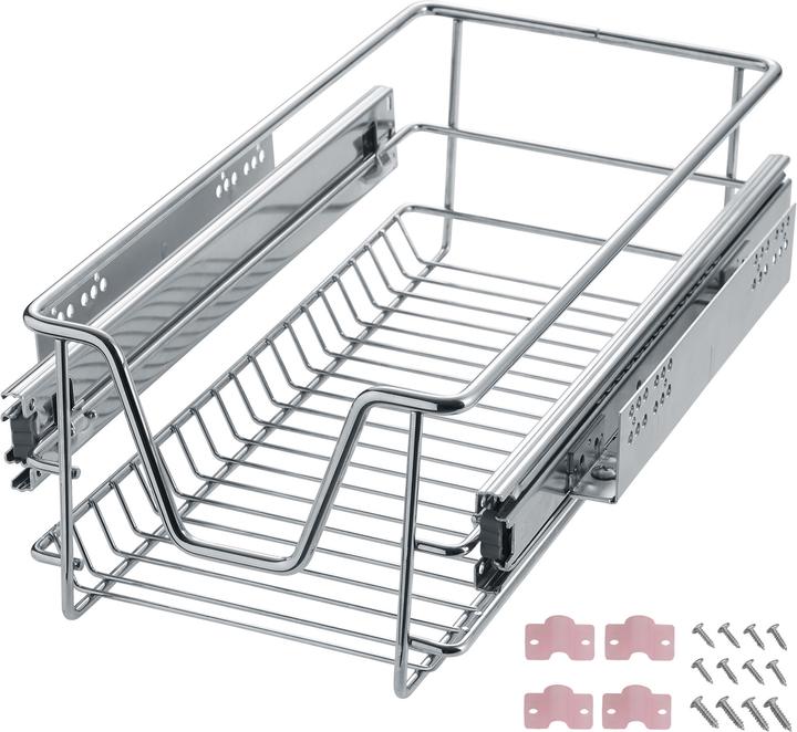 Actual product image tectake 2 Sliding wire baskets with drawer slides