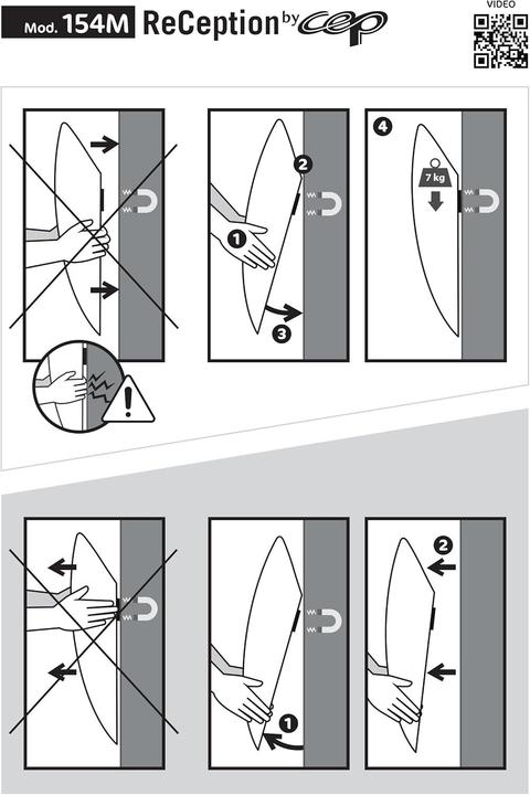 Produktbild Cep 1201540111 154 M wandbrochurehouder met 5 vakken, magnetisch wit/glashelder (24 x 32 cm)