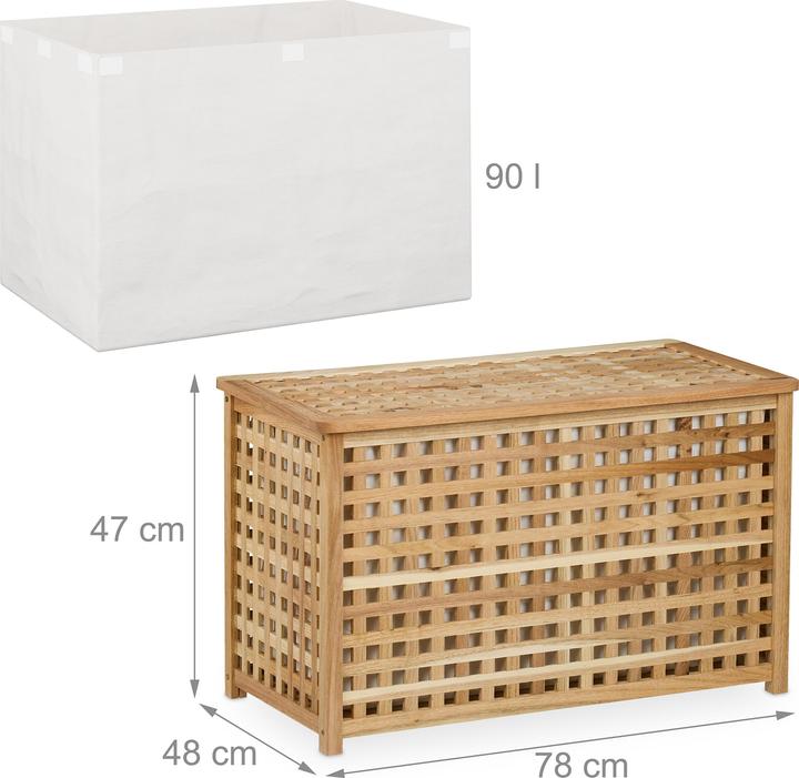 Actual product image Relaxdays Laundry bin (90 l)