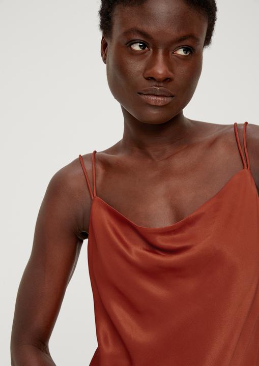 Immagine prodotto s.Oliver Bluse Satin-Top aus Viskose (40)