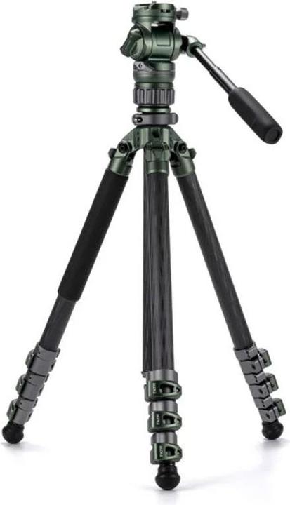 Image du produit Tilta VT05 Tête fluide vidéo de voyage, trépied à 3 branches en fibre de carbone (Carbone, Métal)