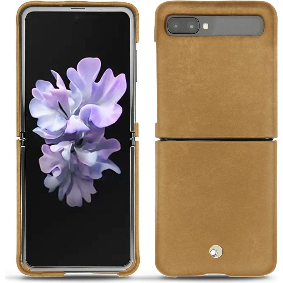 Noreve Lederschutzhülle (Samsung Galaxy Z Flip), Smartphone Hülle, Braun