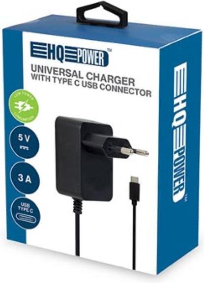 Actual product image Velleman COMPACT CHARGER WITH TYPE C USB CONNECTOR - 5 VDC - 3 A max. - 15 W max