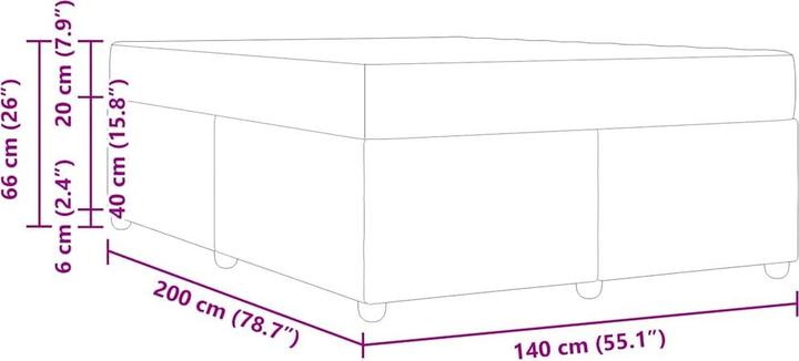 Image du produit vidaXL Modernes Bett (140 x 200 cm)