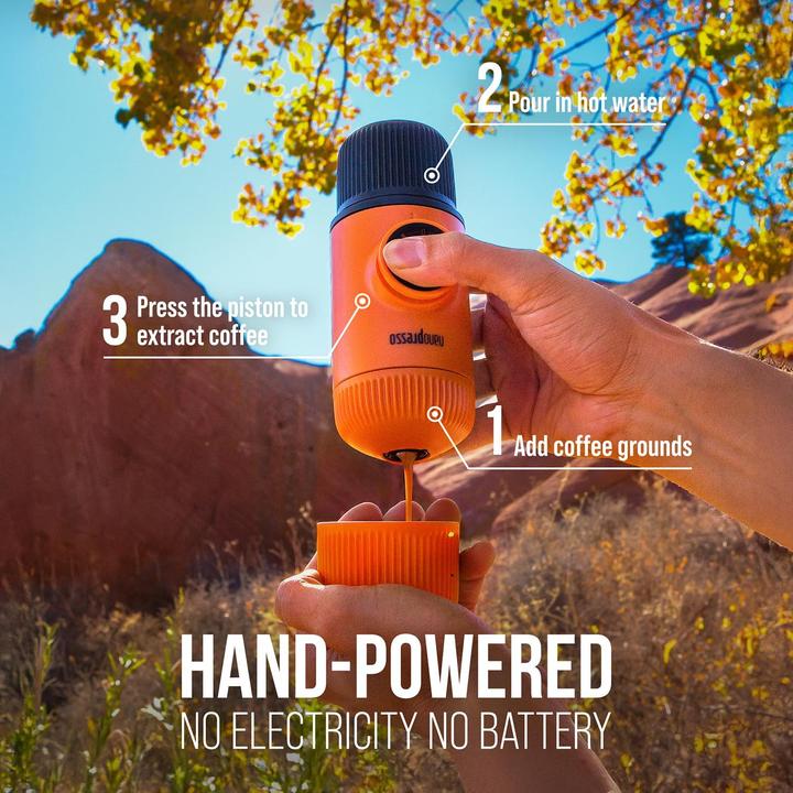 Produktbild Wacaco Tragbare Espressomaschine, Orange (0.08 l)