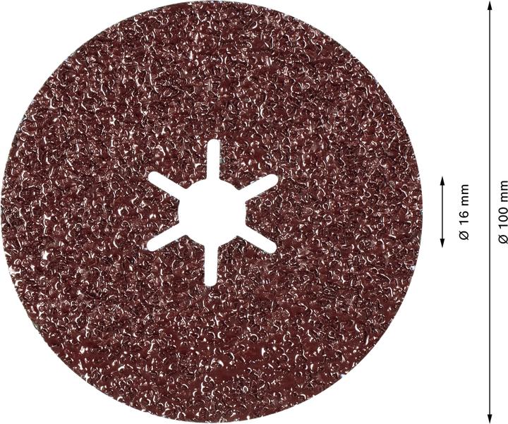 Immagine prodotto Bosch Professional EXPERT R781 Disco in fibra ceramica Prisma, 100 mm, 16 mm, G 36 (36)