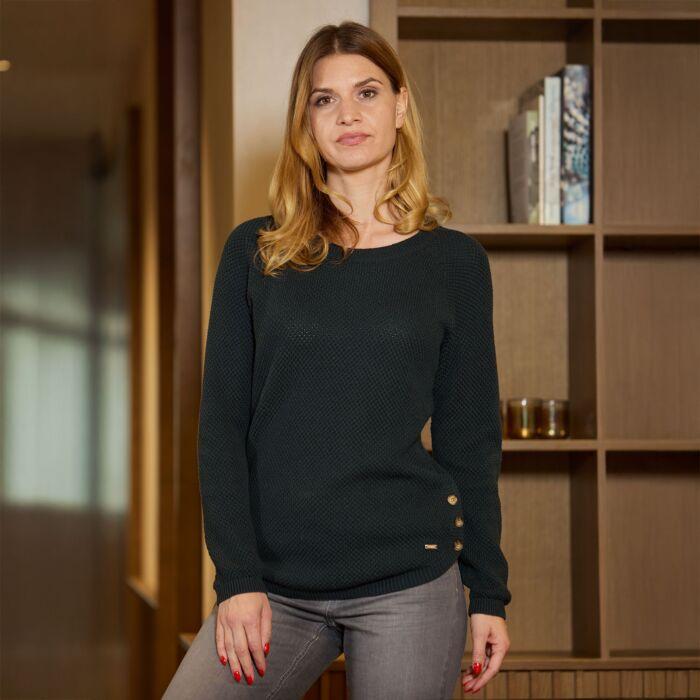 Produktbild Artime Damen Strickpullover, strukturiert, abgerundeter Saum (S)