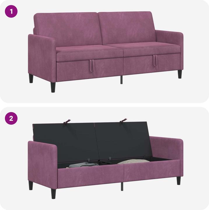 Produktbild vidaXL Sofa mit Stauraum (3-Sitzer)