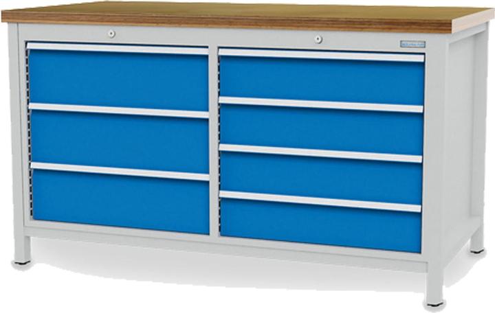 Bedrunka & hirth Kastenwerkbank Breite 1.500 mm R 24-24 7x Schublade BxTxH 1.500x750x859 mm - (150 cm, 75 cm)
