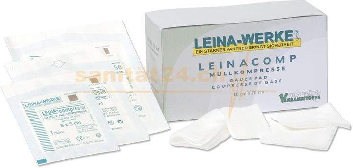 Leina Mullkompressen 7.5 cm x 7.5 cm / 8-fach, paarweise eingesiegelt, steril, 1 Stk.