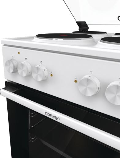 Produktbild Gorenje GE5 A22 WH ws Standherd A 50cm 4Kochplatten 70L 6Heizarten