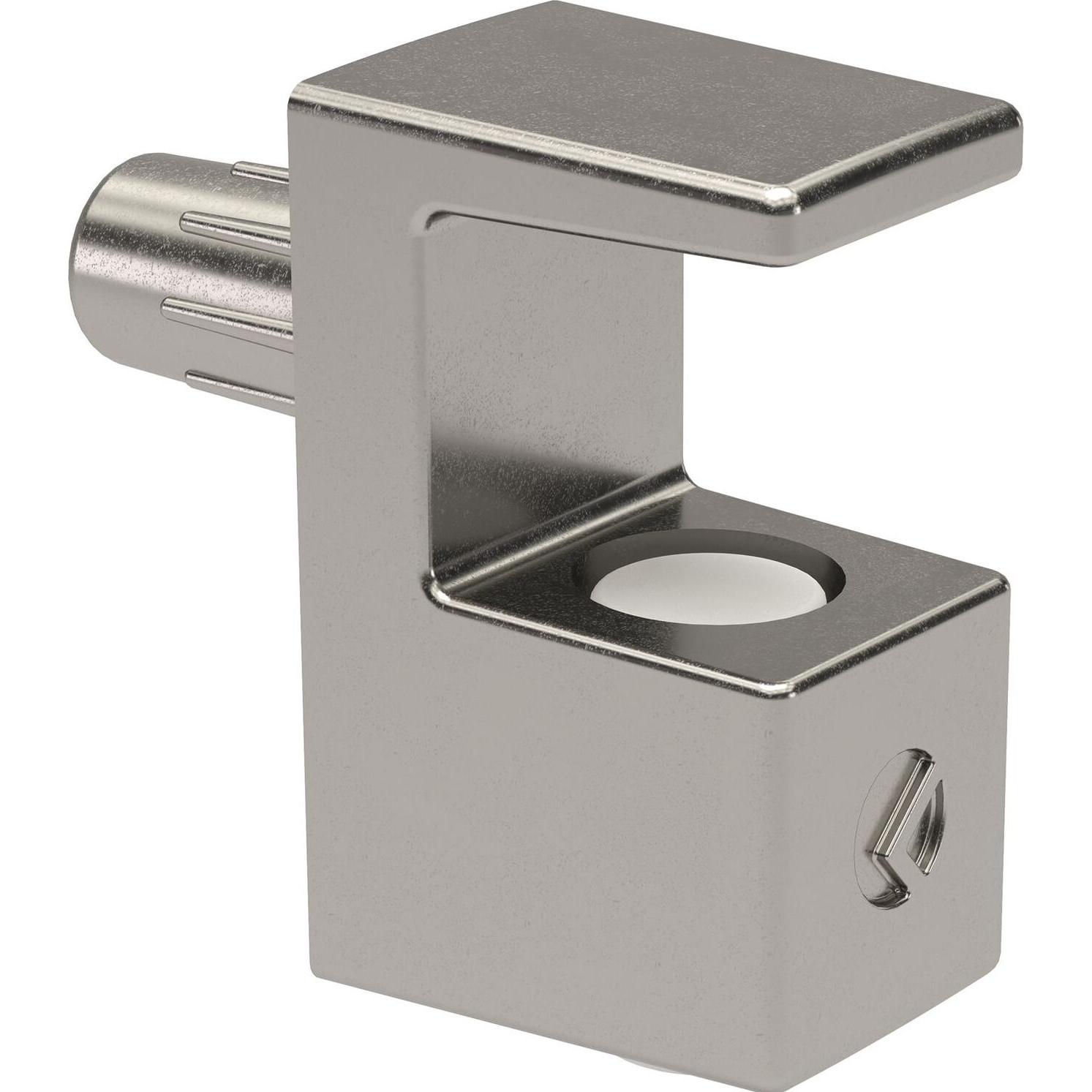 Italiana Ferramenta, Möbelausstattung, Glasbodenträger GRACE zum Stecken, 5-6 mm Glas, Zamak vernickelt (20 Stk.)