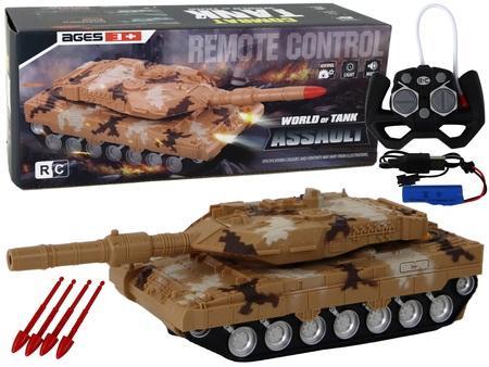 Produktbild Lean Toys Ferngesteuerter Panzer 27 MHz gelb