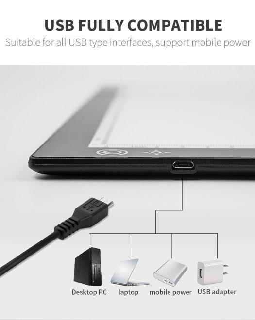 Actual product image MU Classic LED Leuchttisch dimmbar mit USB-C & Magnetfunktion (35 x 23.50 cm)