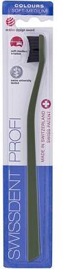 Actual product image Swissdent PROFI Colours Toothbrush Soft-Medium Hunting Green (1 pc) (Medium, 1 x)