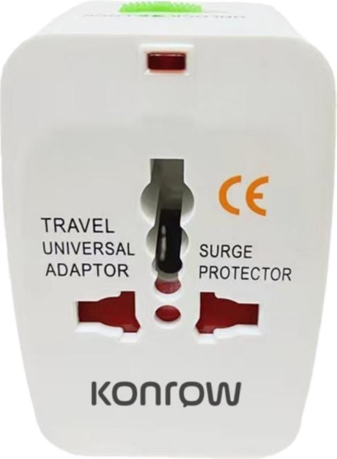 Image du produit Konrow 931 - Adaptateur Universel (EU / US / UK / AU, Blanc) - Emballage Original