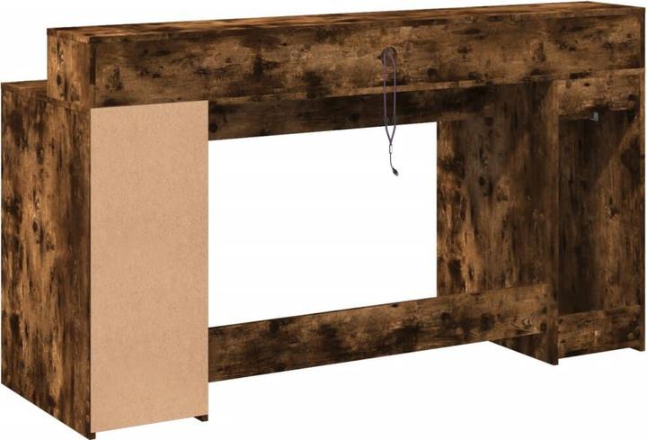 Actual product image vidaXL LED desk Computer desk Office desk Smoked oak