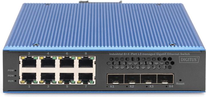Productafbeelding Digitus Industriële 8 + 4 10G Uplink Poort L3 Beheerde Gigabit Ethernet Schakelaar (8 ports)