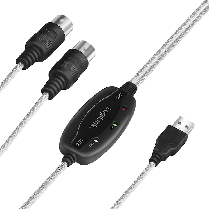Actual product image LogiLink MIDI Adapter (1.90 m, USB 2.0)