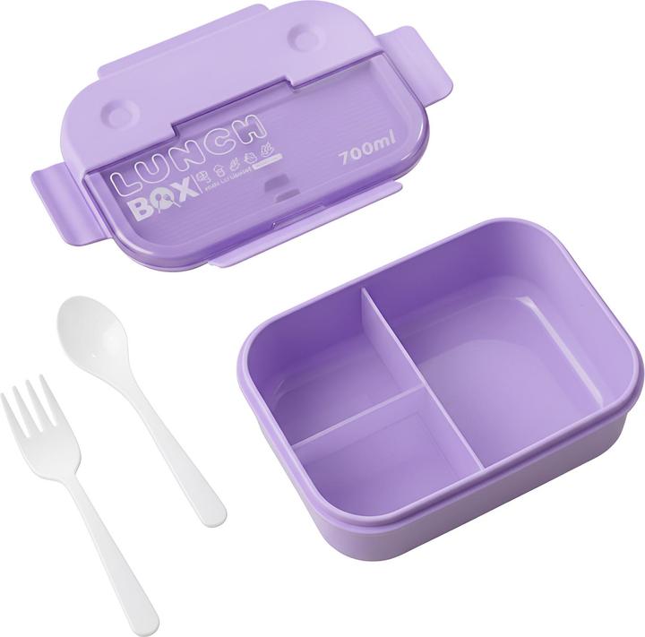 Produktbild Cheffinger Lunchbox 700ml 3 Fächer mit Besteck