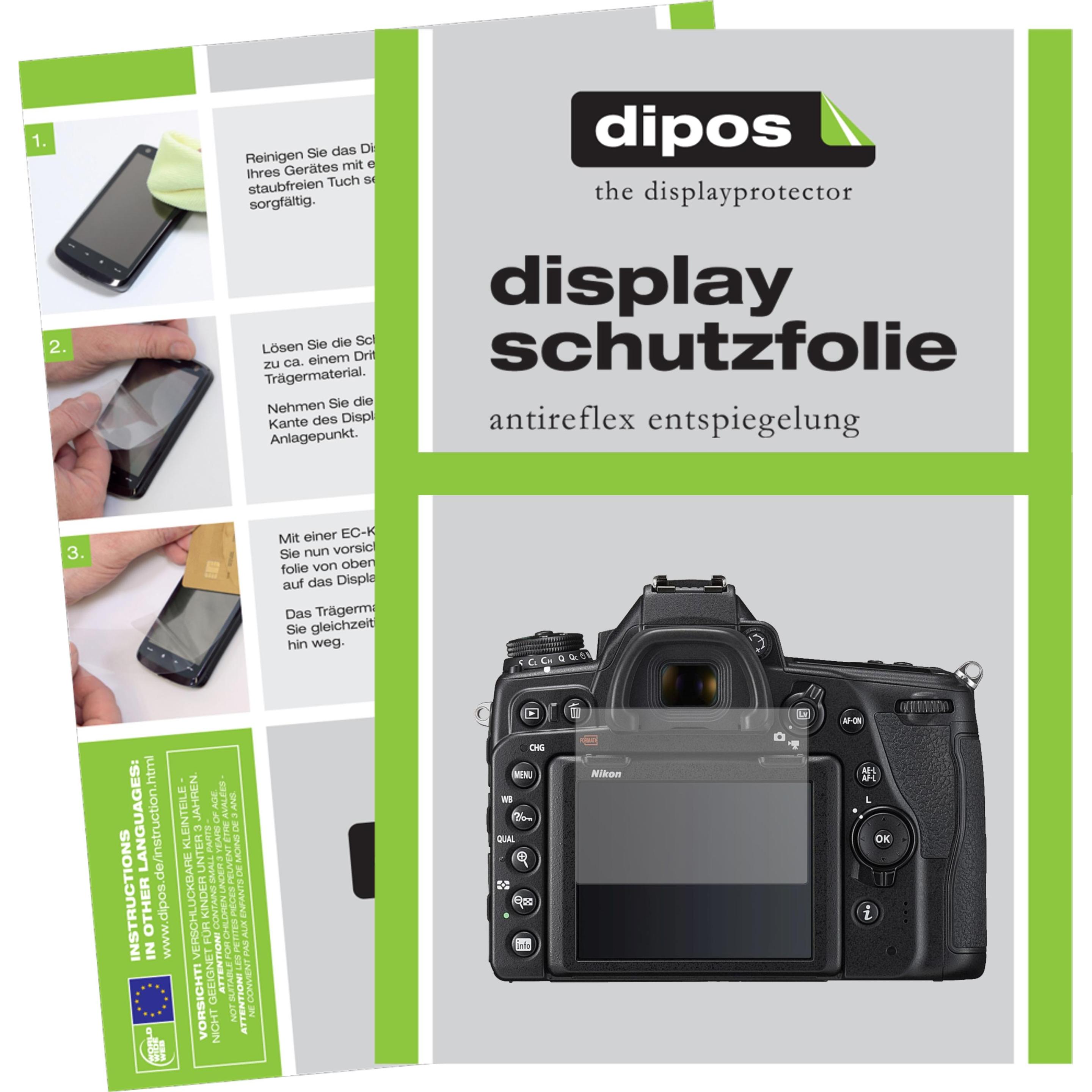 Dipos Displayschutzfolie Antireflex (Displayschutz, Nikon D780), Kameraschutz, Transparent