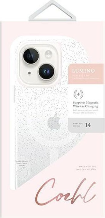 Actual product image Uniq etui Coehl Lumino iPhone 14 6.1" srebrny/sparkling silver (Apple iPhone 14)