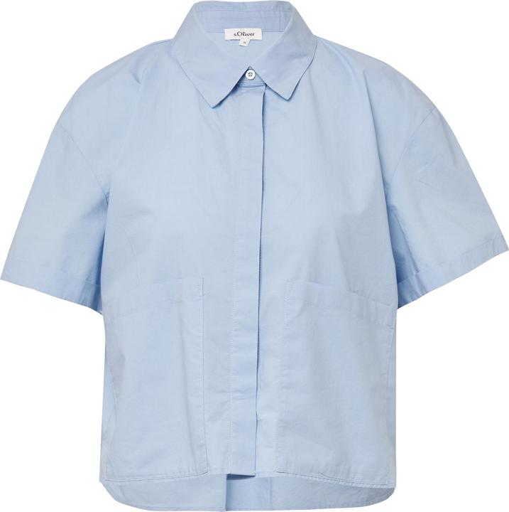Immagine prodotto S.Oliver Bluse Verkürzte Hemdbluse im Relaxed Fit mit aufgesetzten Taschen (42)