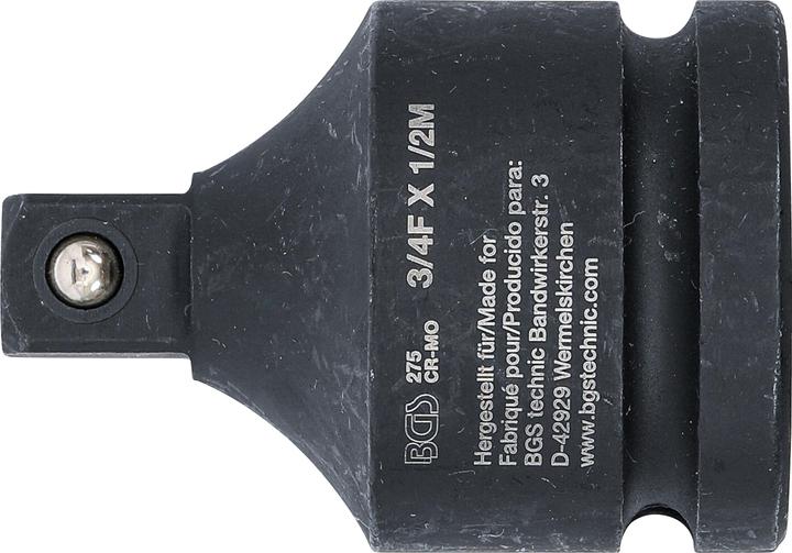 Produktbild BGS Kraft-Steckschlüssel-Adapter Innenvierkant 20 mm (3/4") - Aussenvierkant 12,5 mm (1/2") (1/2")