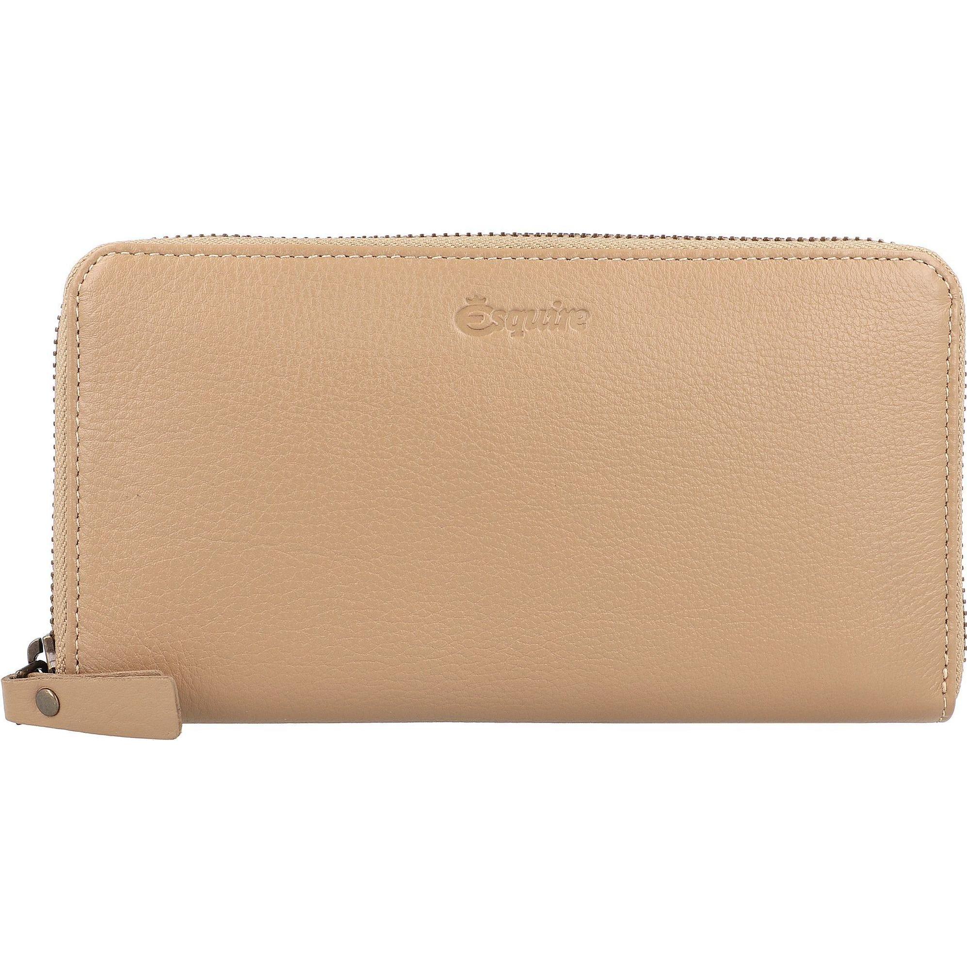 Esquire, Damen, Portemonnaie, Peru Geldbörse RFID Leder 19 cm, Beige