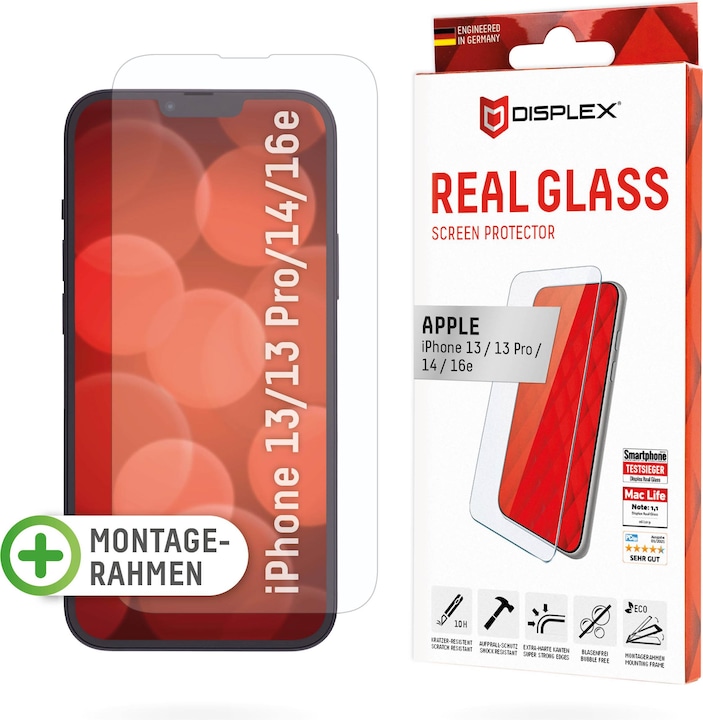 Produktbild Displex Real Glass, 2D Panzerglas (1 Stück, Apple iPhone 13)