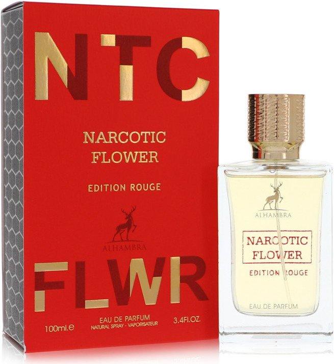 Actual product image Maison Alhambra Narcotic Flower Rouge by Eau De Parfum Spray 100 ml (Eau de parfum, 100 ml)