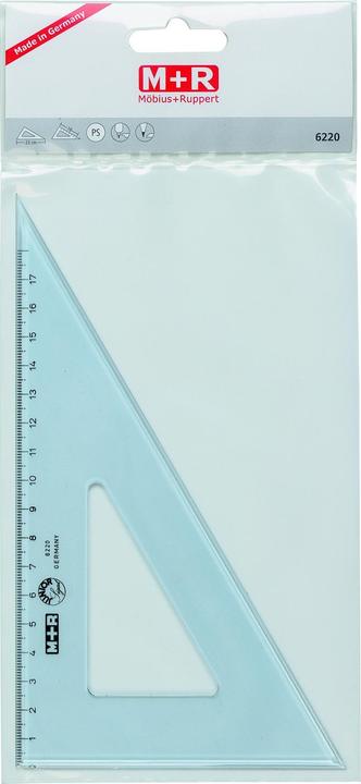 Produktbild M+r Winkel 60Grad 23cm rauchtransparent Skala 18cm (27.20 cm)
