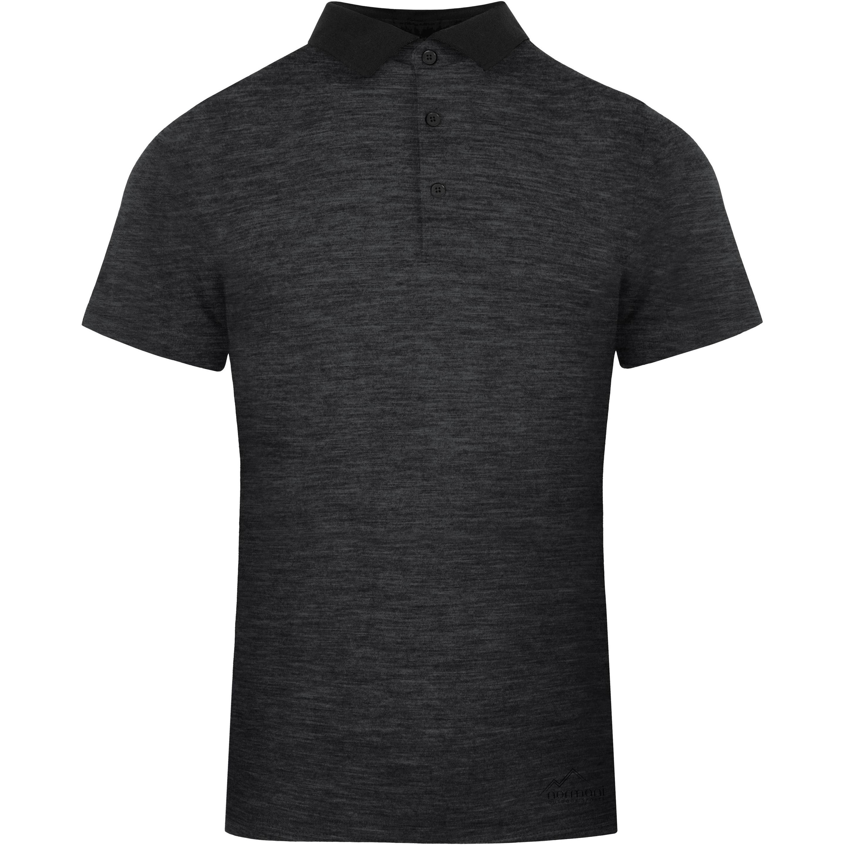 Normani, Herren, Shirt, Herren Merino Polo-Shirt „Nowra“ - 9235, Grau, (XXL)