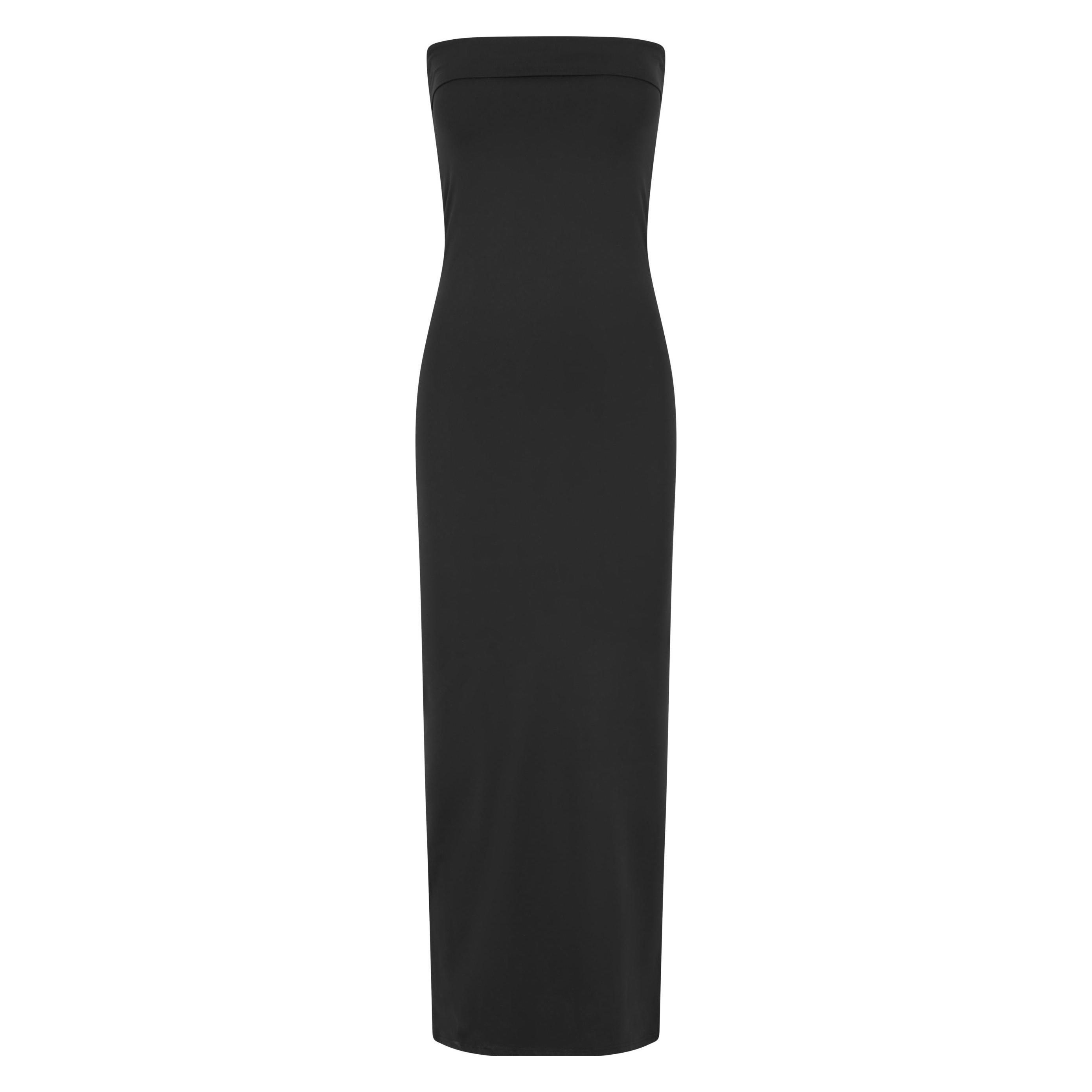 Urban Classics, Damen, Kleider, Ladies Bandeau Midi Dress - 190999, Schwarz, (Xs)
