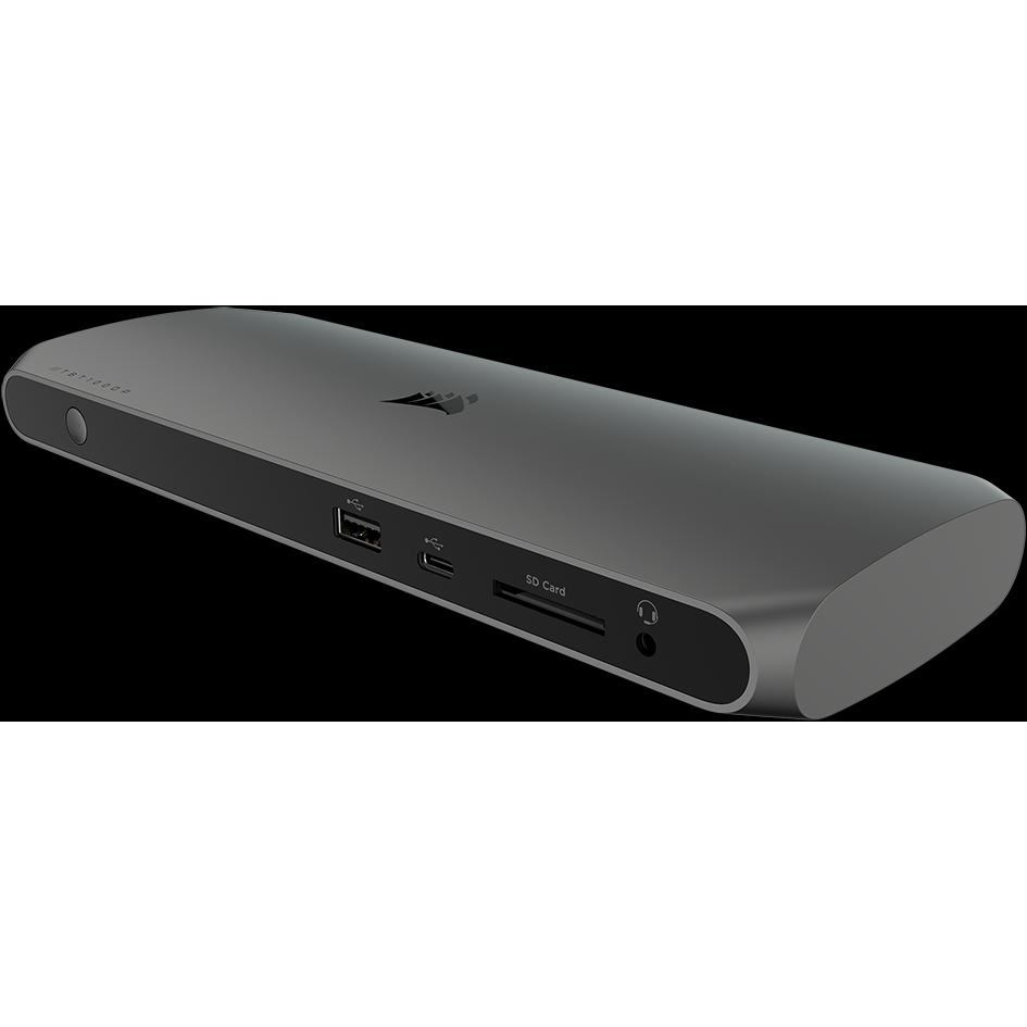 Corsair TBT100 (Thunderbolt, 9 Ports), Dockingstation + USB Hub, Schwarz, Silber