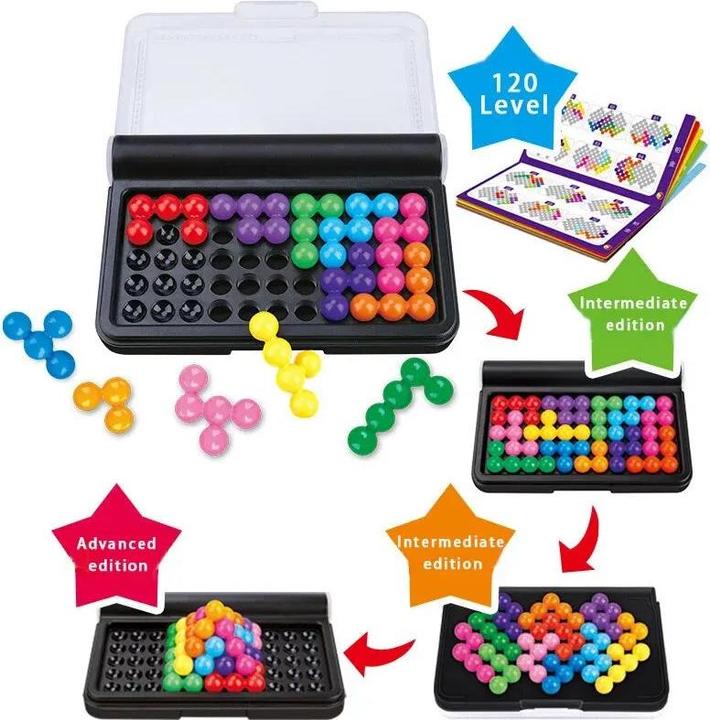 Produktbild Activity Board 120 Herausforderungen IQ 3D Puzzle Brettspiel Klassische Pyramide Platte Perle Logischer Verstand