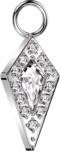 Immagine prodotto Star Piercing Ciondolo argento diamante cristallo argento cristalli argento (senza ottone, Titanio G23)