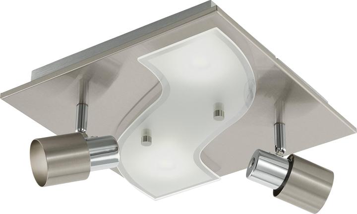 Actual product image EGLO 96398 Dirus LED + 2xGU10 Wand-/Deckenleuchte nickel chrom (GU10)