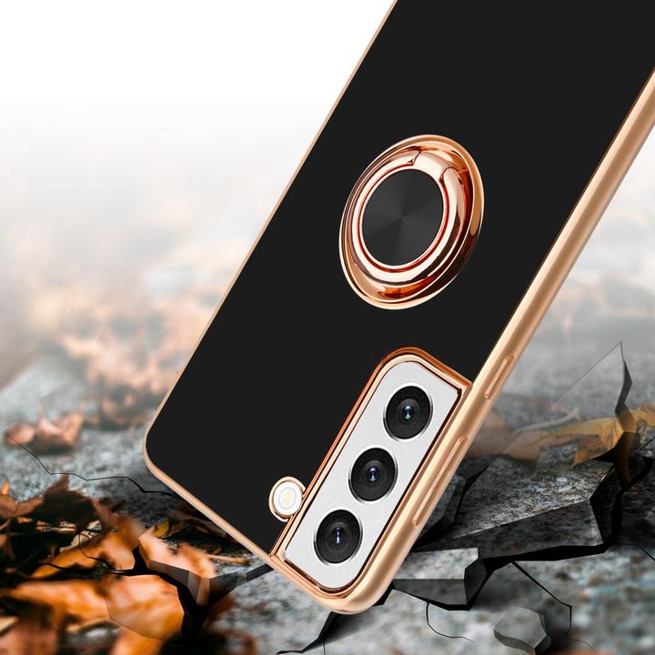 Actual product image Cadorabo Case for Samsung Galaxy S22 PLUS in TPU with camera protection and ring LM089 Style (Samsung Galaxy S22+)