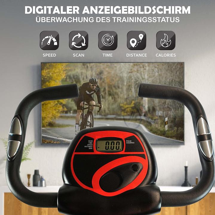 Actual product image Fjoerde Sports Foldable Exercise Bike, Red