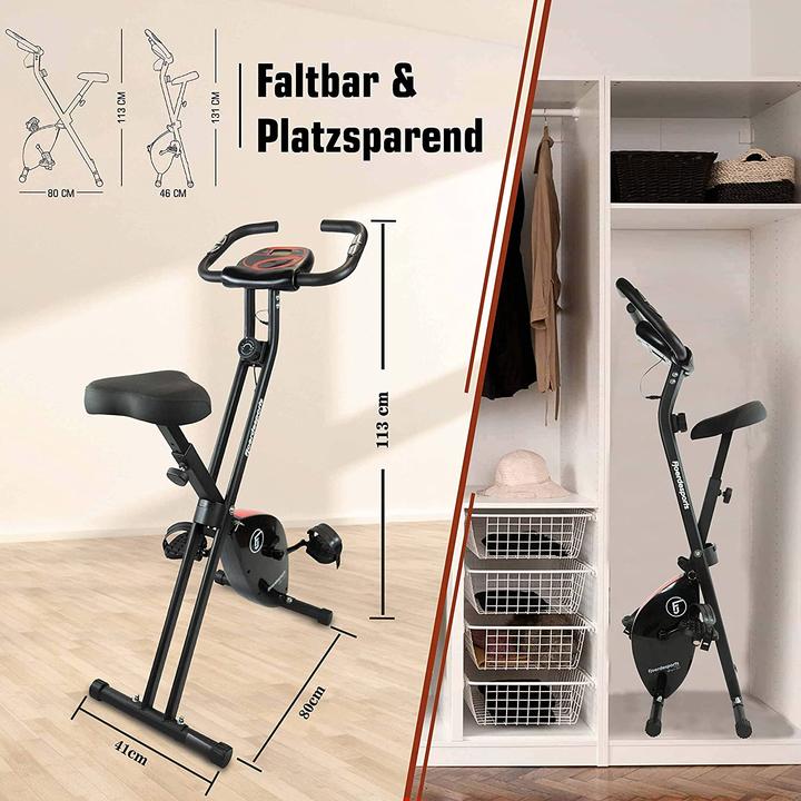 Actual product image Fjoerde Sports Foldable Exercise Bike, Red