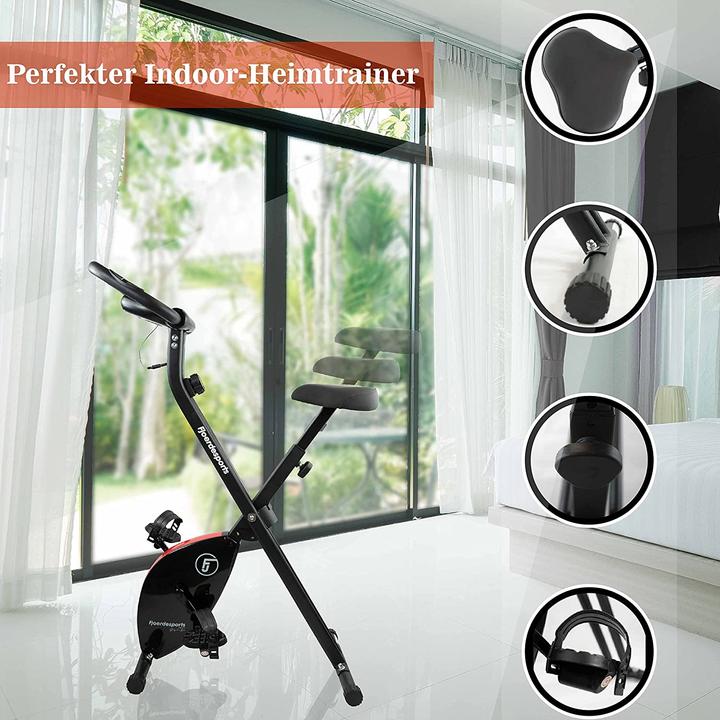 Actual product image Fjoerde Sports Foldable Exercise Bike, Red