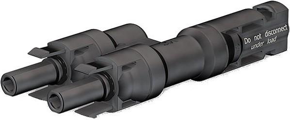 Actual product image Stäubli Branching socket - Y piece 2x F 1x M (Solar connector)