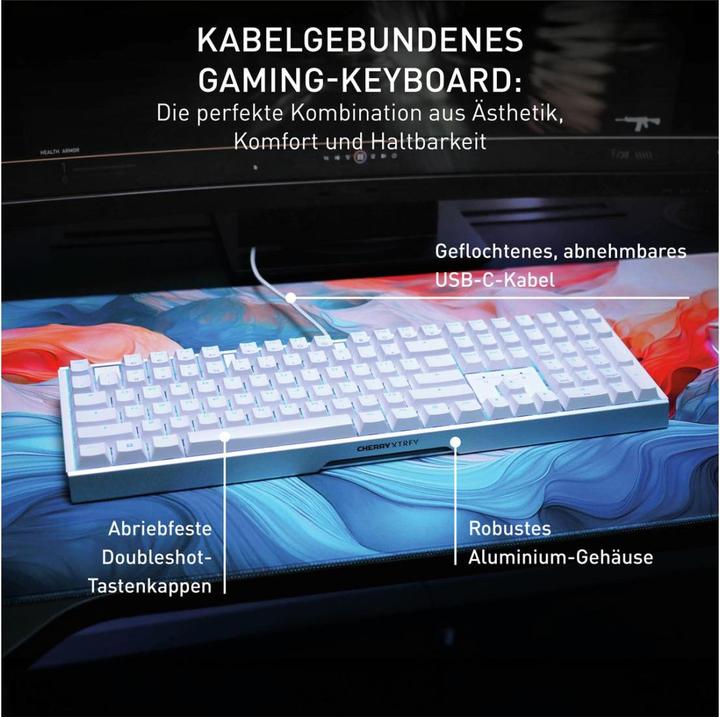 Actual product image CHERRY XTRFY TAS MX 3.1 RGB Corded (DE) MX2A Red w (DE, Cable)