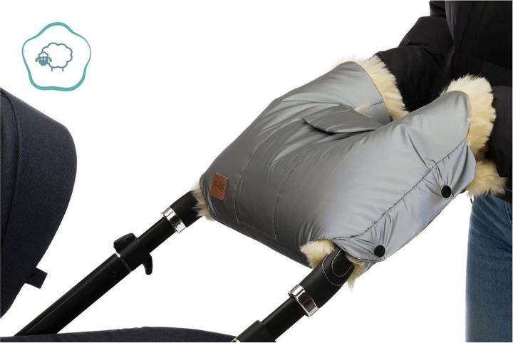 Produktbild Fillikid Fusssäcke für Kinderwagen & Buggys Lammfell-Handwärmer Nyby Reflect mit reflektierendem