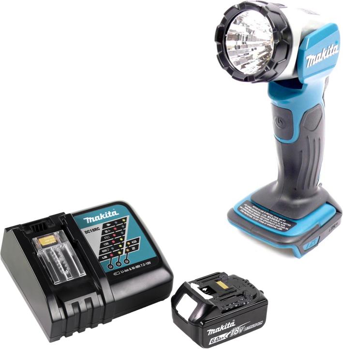 Image du produit Makita BML 802 RG1 Lampe sans fil pour batteries 14,4 et 18V + 1x batterie 6,0 Ah + chargeur